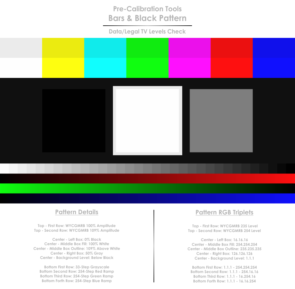 Bottom first. Cms калибровка. Картинки для калибровки телевизора. Color Bars Test pattern. Dcp3 Calibration image.